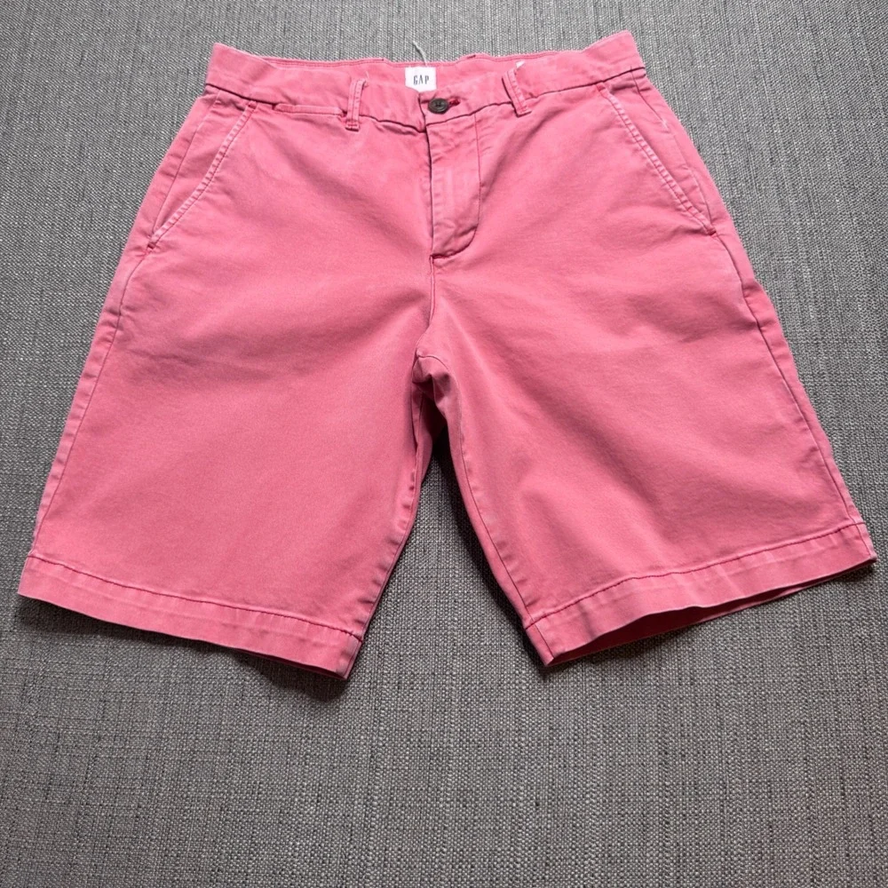 Gap Lived-In Chino Shorts Mens 28 Salmon Pink Coral Cotton 10 Inch Inseam